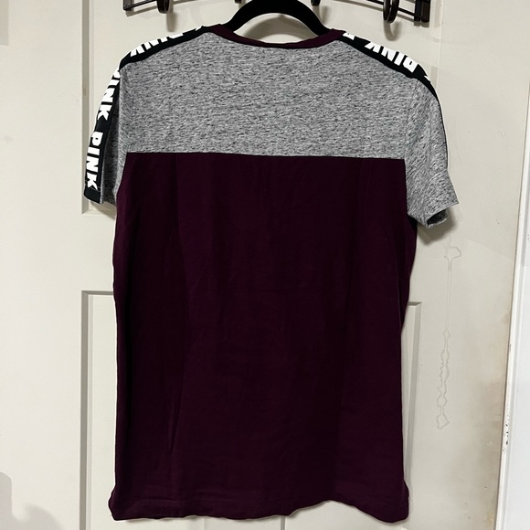 LAST CHANCE Like new PINK Lace up campus tee - Picture 2 of 3